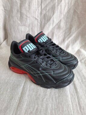 Puma - cell dome king x dua lipa sneakers (black-poppy red) / women's 8.5 (New)